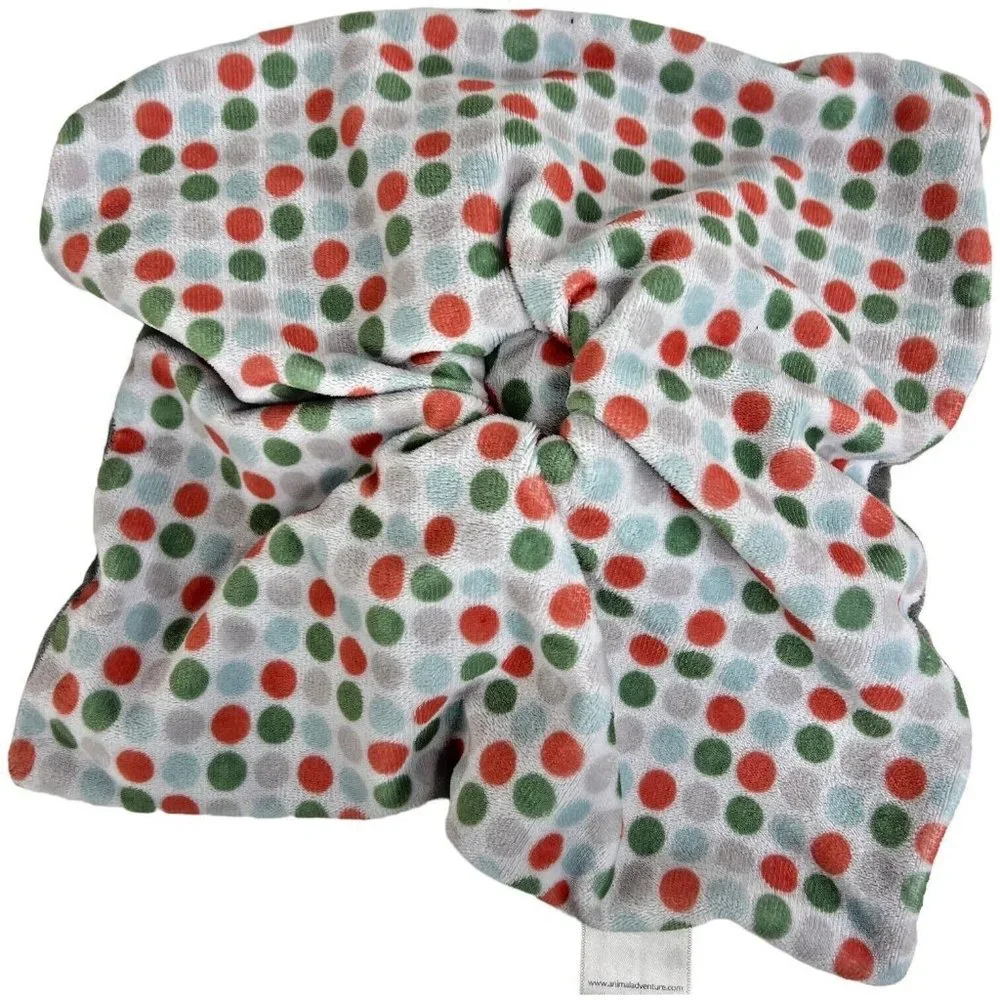 Animal Adventure Gray Bear Lovey My First Christmas Polka Dot Stuffed Animal Toy